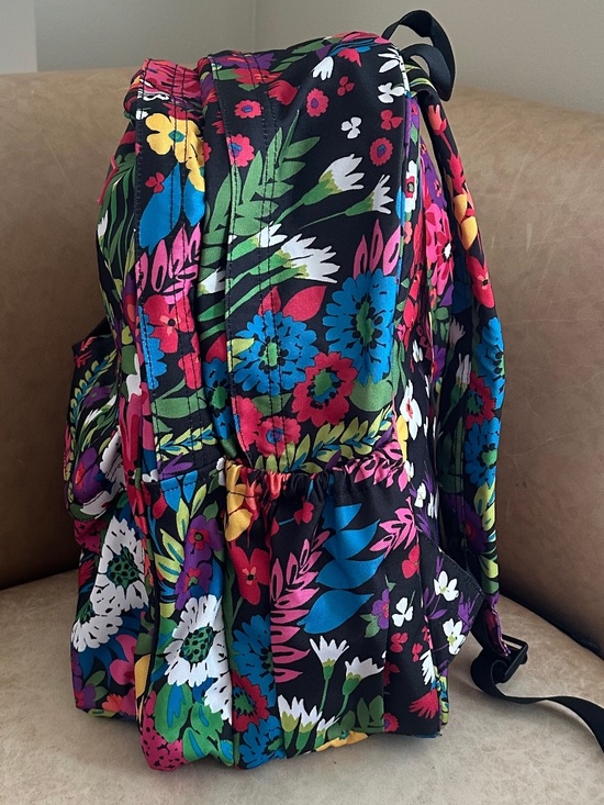 Vera Bradley Essential Large Canvas Backpack Hilo Meadow Floral Lightweight NWOT main image 4